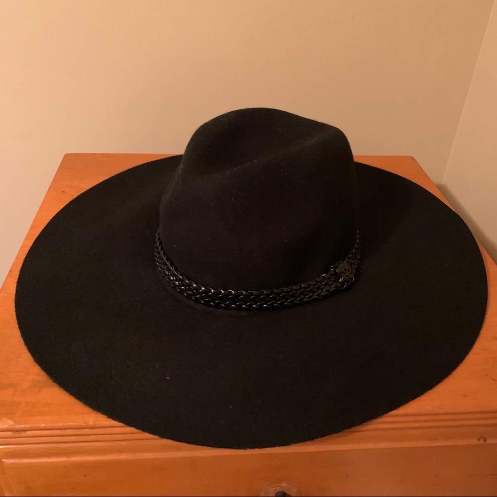 H&M Black Felt Wide Brim Hat